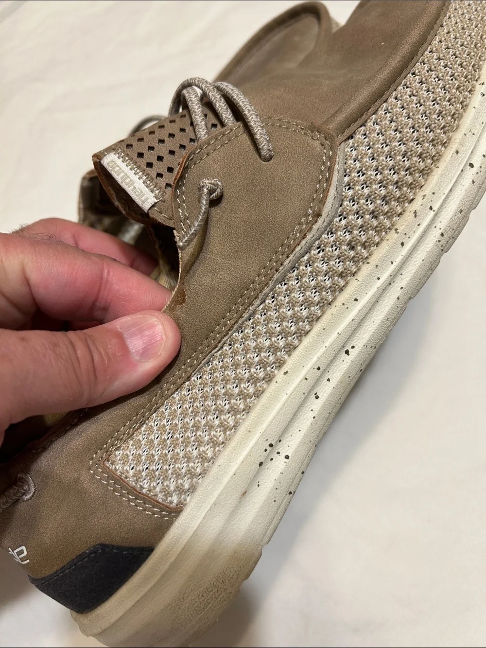 Hey Dude Tan Suede Men's Boat Shoes